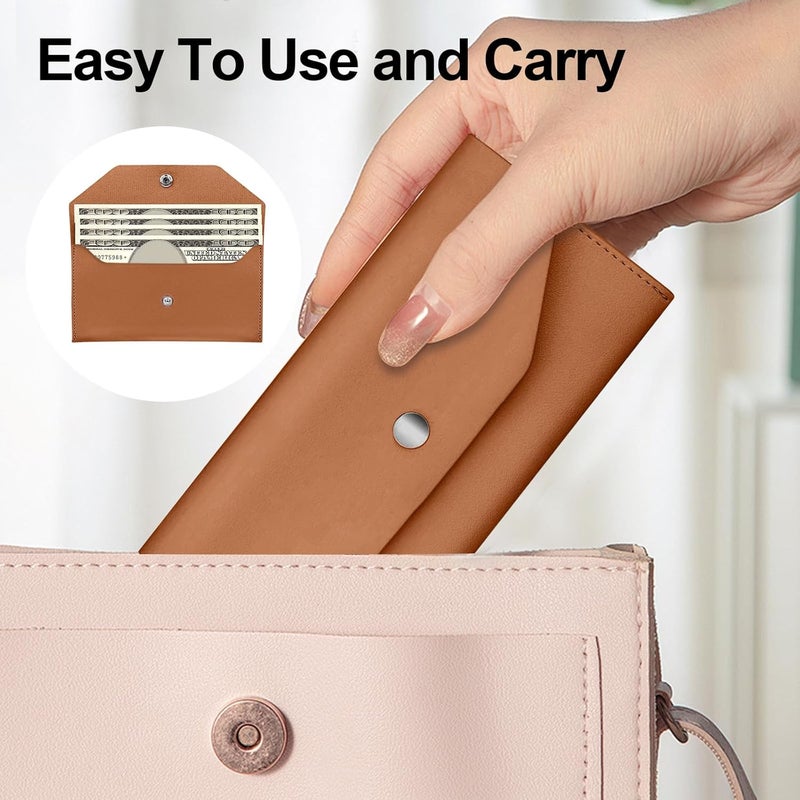 Nolcha Pu Leather Cash Envelope Wallet - Reusable Cash Stuffing Wallet for Men and Women -Brown - Image 5